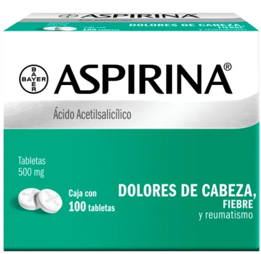 ASPIRINA 500MG TAB CAJ C/100